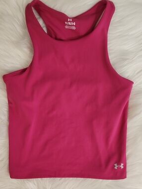 Under Armour Racerback Performance Tank - Size Youth Large - Color: Fuscia Pink